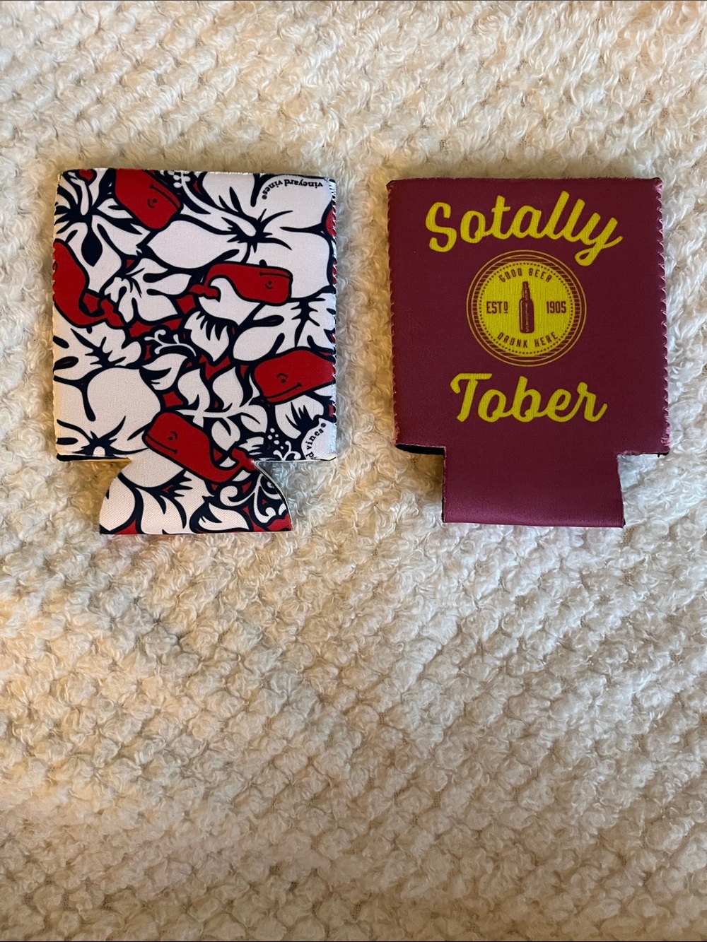 Vineyard Vines & Ceasars Palace Set of 2 Neoprene Can Coolers Koozies